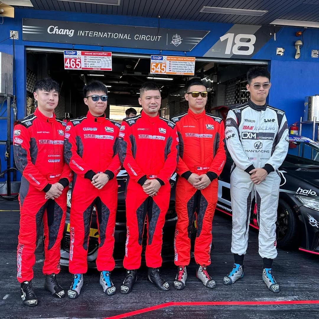 The Redline Autoworks race team in the pit lane