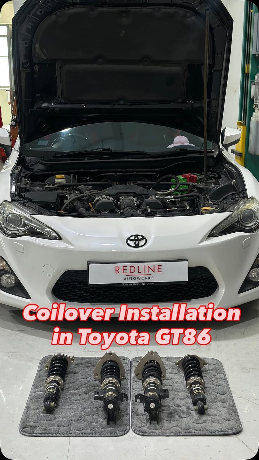Toyota GT86 coilover installation